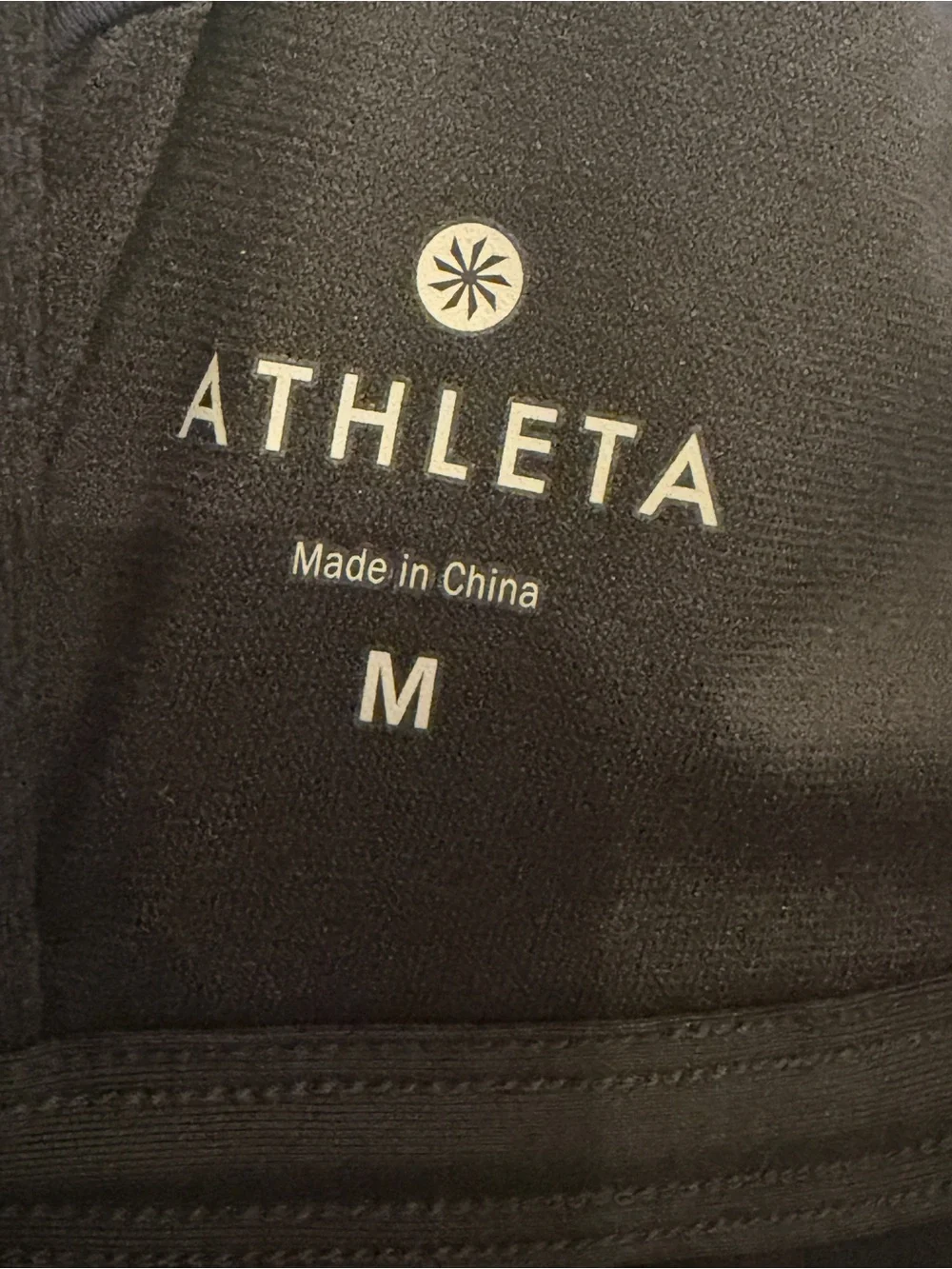 Athleta Colorblock Halter Swim Tankini Top Black Navy Blue Medium